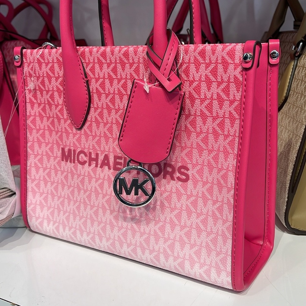 Michael Kors Mirella Small Ombré Signature Logo Crossbody Satchel Tote Shoulder - Picture 10 of 15